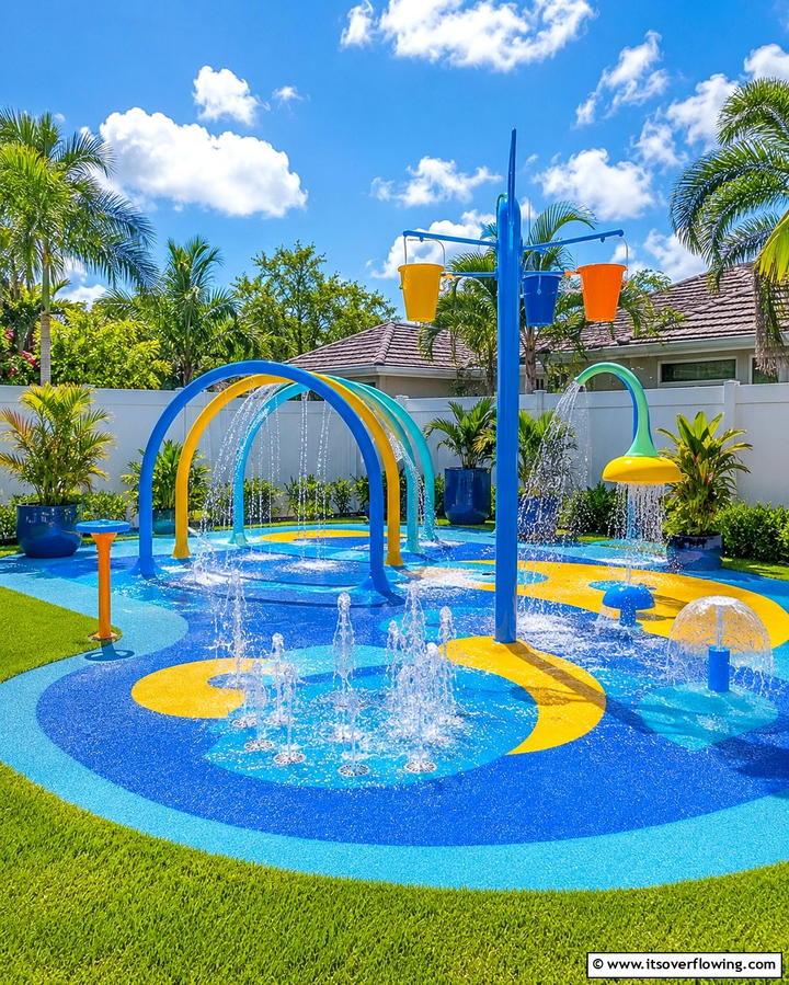 Splash Pad Excitement - 25 Backyard Ideas for Kids to Create Fun Outdoor Spaces