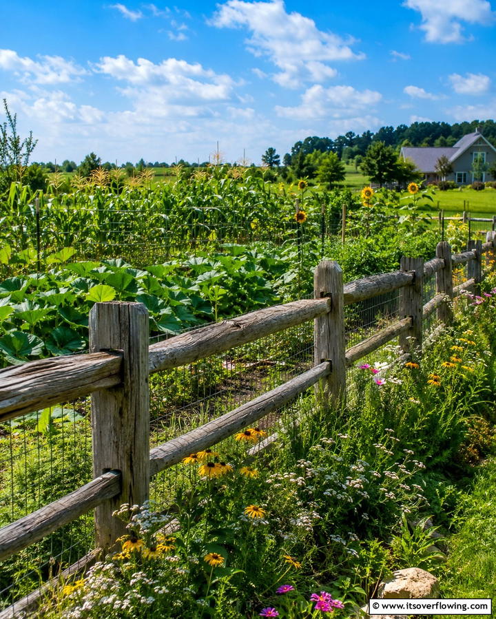 Split Rail Fence - 20 Practical Vegetable Garden Fence Ideas for Your Yard