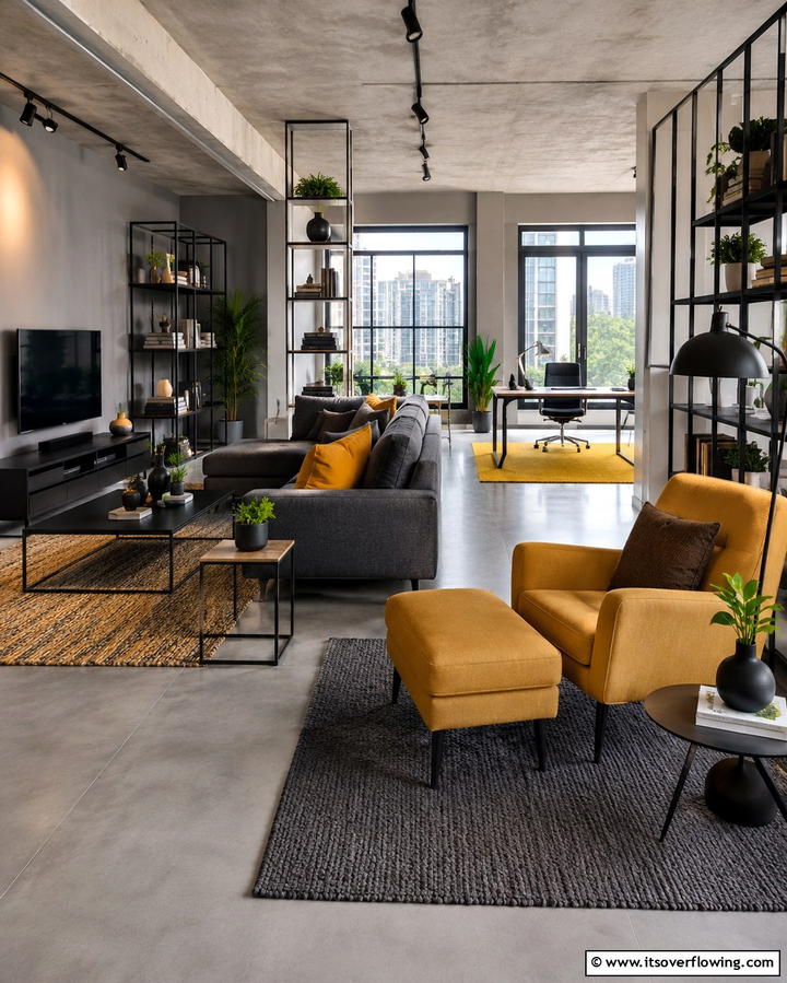 Split Zone Configuration - 30 Awkward Living Room Layout Solutions for Cohesive Design