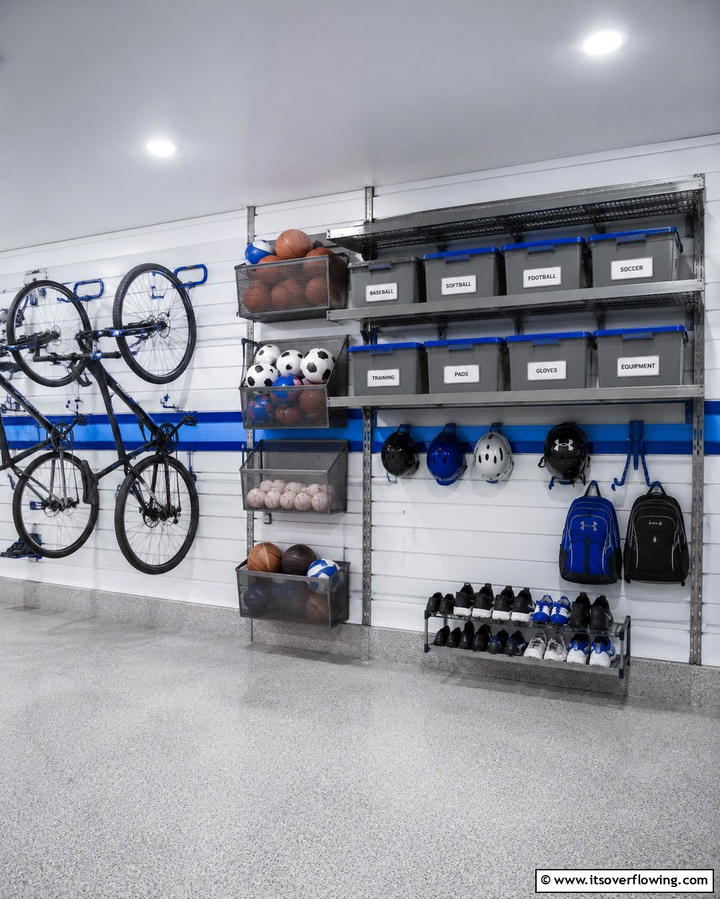 Sports Equipment Organizer - 30 Garage Makeover Ideas to Transform Your Space