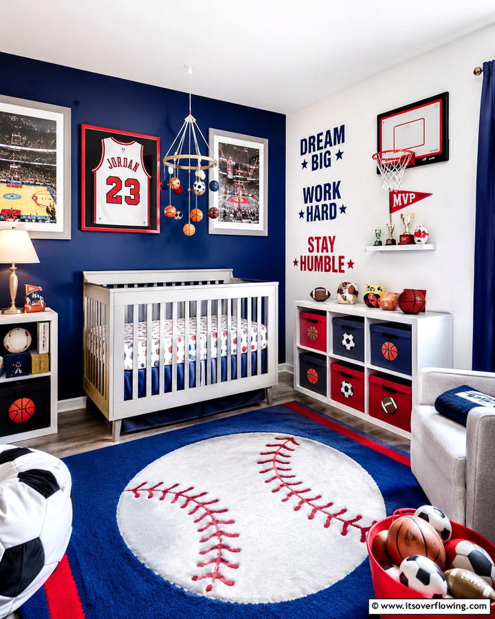 Sports Fan Haven - 25 Baby Boy Nursery Ideas for a Cozy and Fun Space