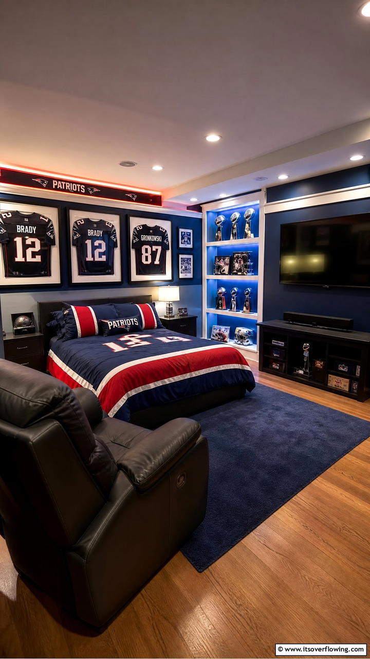 Sports Fans Paradise - 25 Man Cave Bedroom Ideas for the Ultimate Retreat
