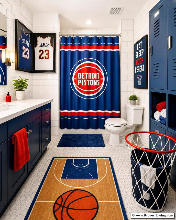 Sports Inspired BathroomOne - 25 Boy Bathroom Ideas for a Fun and Functional Space