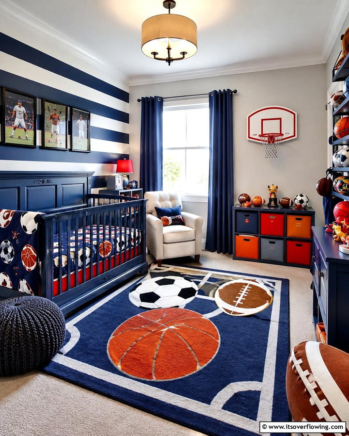 Sports Lovers Haven - 25 Baby Boy Nursery Ideas for a Cozy and Fun Space
