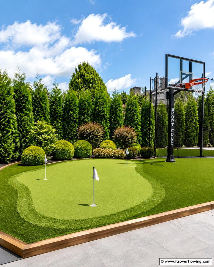 Sports Practice Corner - 20 Creative L-Shaped Backyard Ideas for Small Spaces
