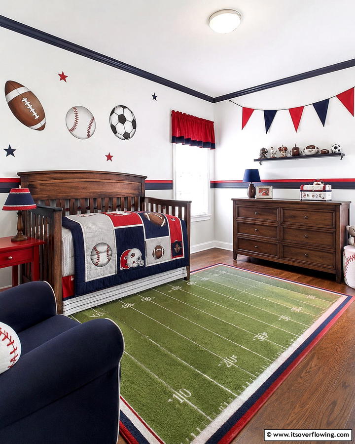Sports Themed Bedding - 20 Sports Nursery Ideas for the Ultimate Fan Baby Room