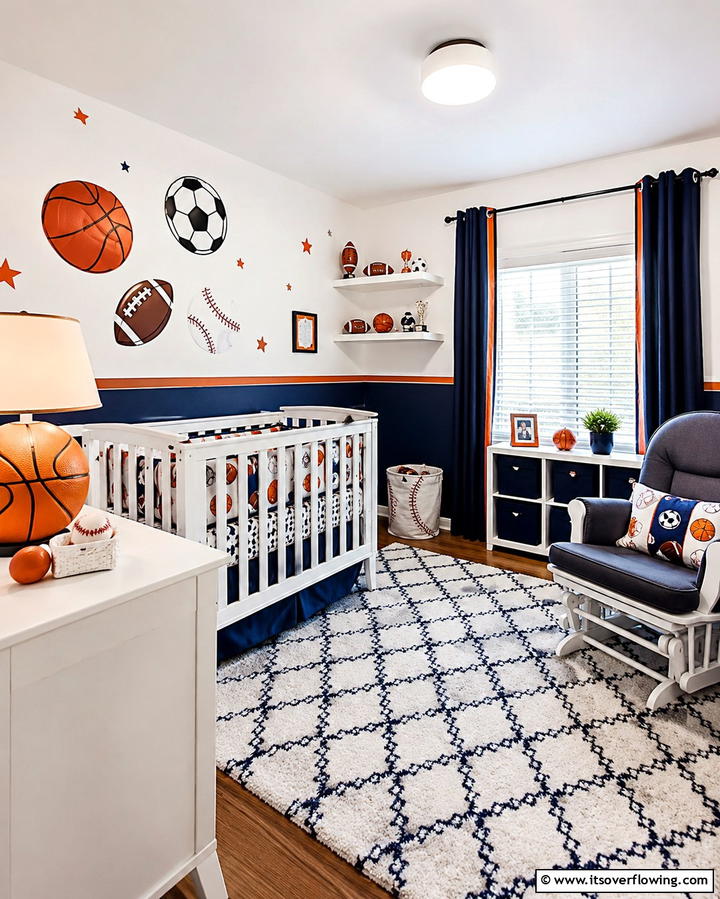 Sports Themed Lamp - 20 Sports Nursery Ideas for the Ultimate Fan Baby Room