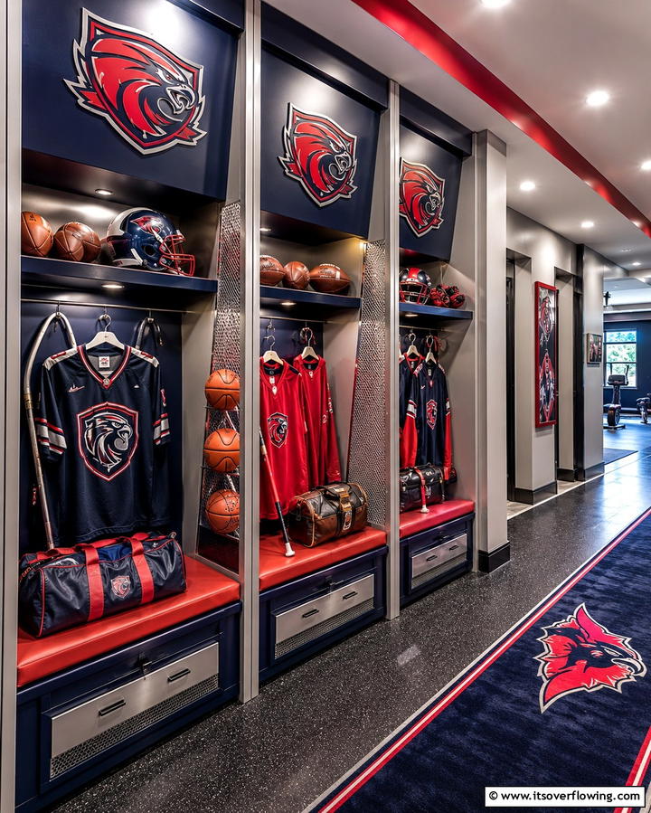 Sports Themed Locker Decor - 30 Locker Decor Ideas- Organize with Style at Home