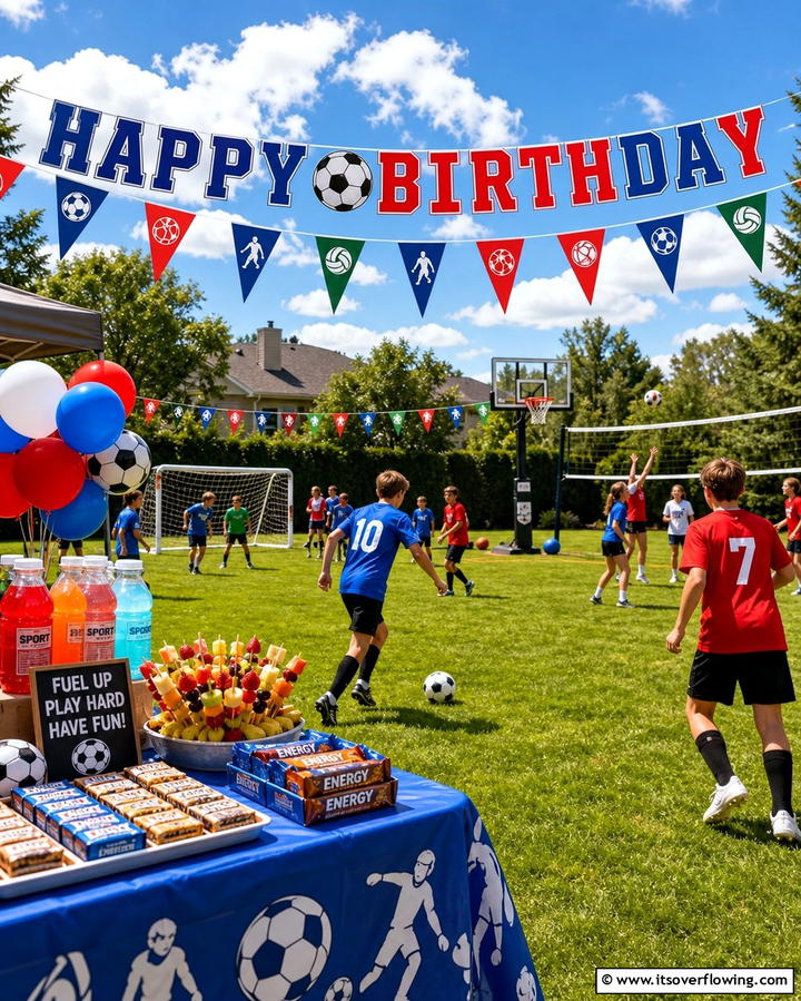 Sports Themed Party - 25 Backyard Birthday Party Ideas for Unforgettable Celebrations