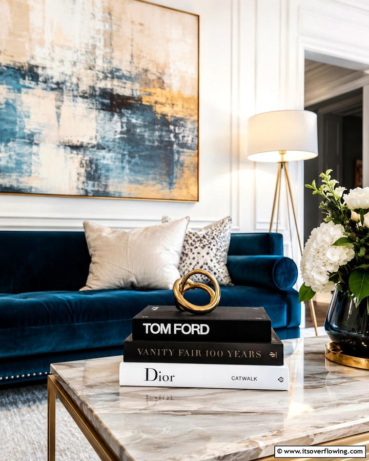 Stack Books for a Polished Look - 25 Coffee Table Decor Ideas for Stylish Living Rooms