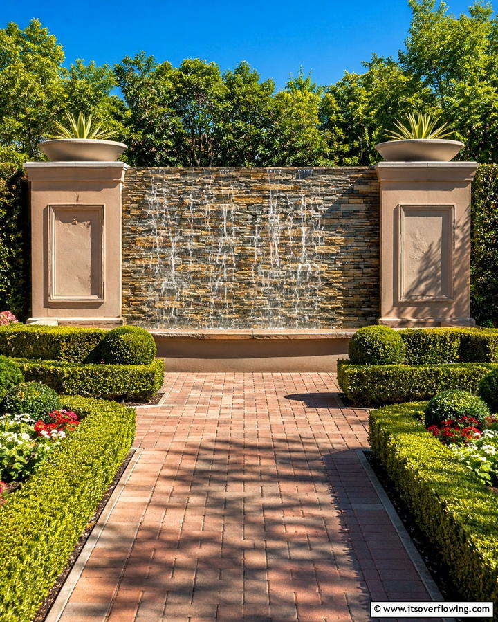 Stack Stone Cascade - 25 Pondless Waterfall Design Ideas for a Serene Backyard