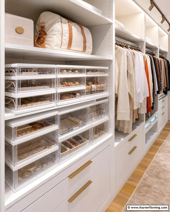 Stackable Jewelry Bins - 30 Clever Jewelry Storage Ideas to Keep Accessories Tidy