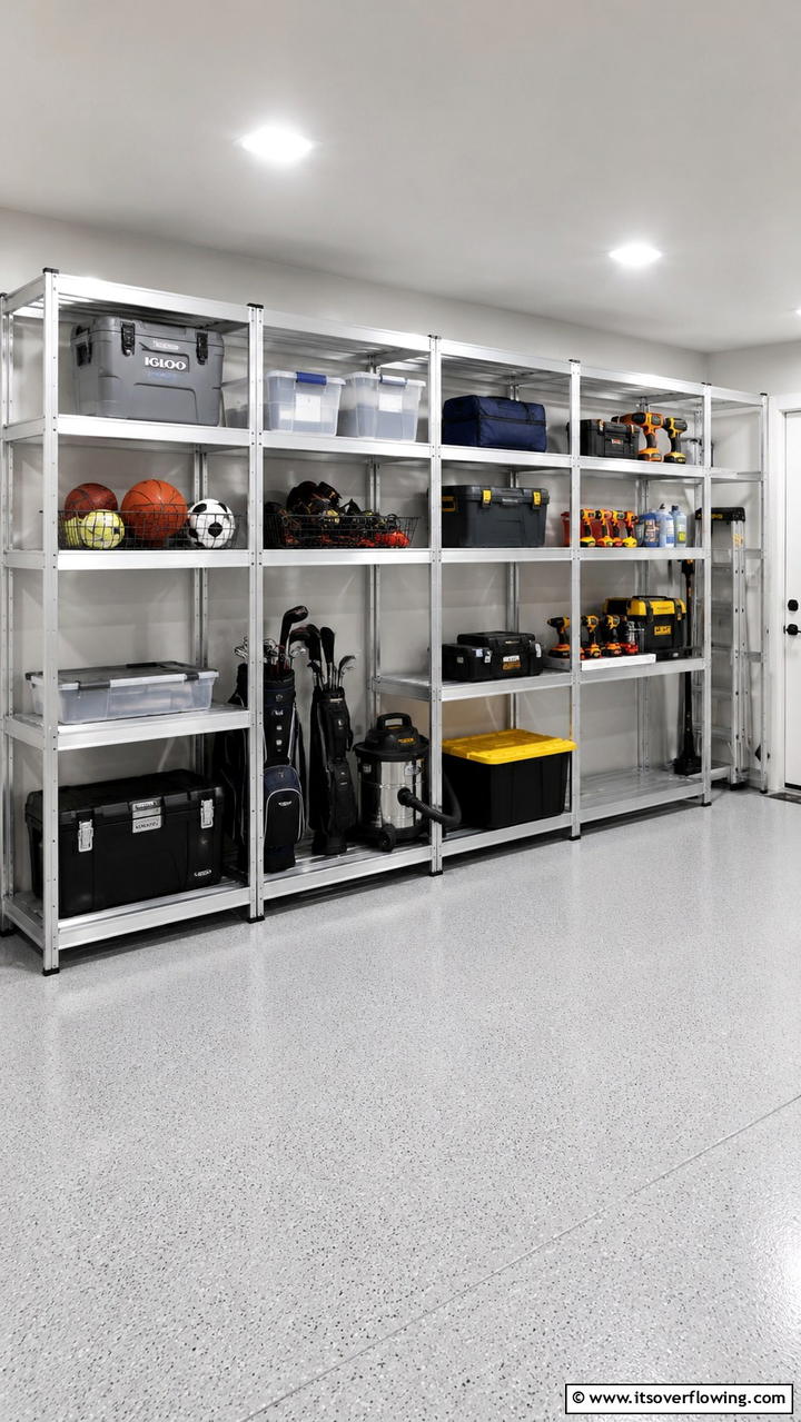 Stackable Storage Bins with Shelving - 30 Garage Shelving Ideas for Clutter-Free Storage