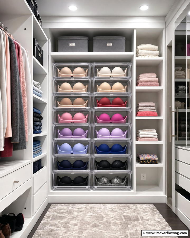 Stackable Storage Bins - 20 Bra Storage Ideas- Organize Your Intimates