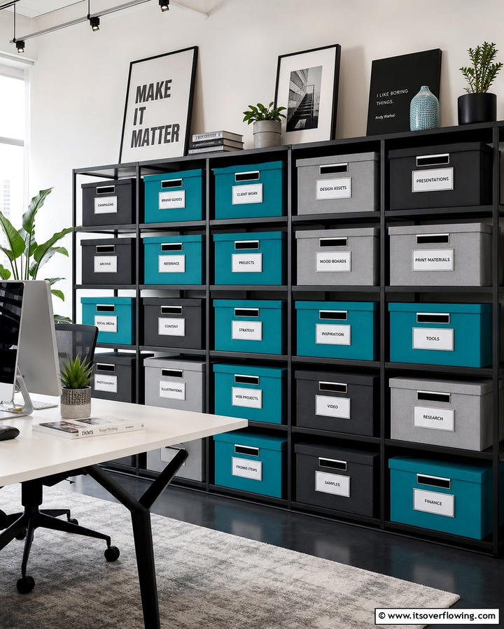Stackable Storage Boxes - 25 Office Storage Ideas to Keep Your Workspace Organized and Clutter-free