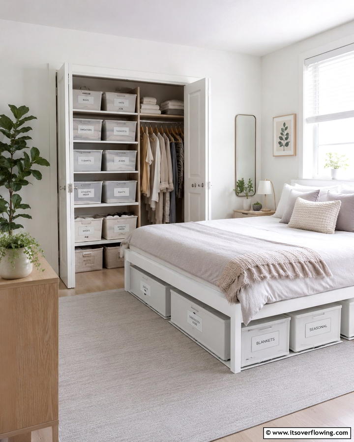 Stackable Storage Boxes - 25 Smart Bedroom Storage Ideas to Declutter Your Space