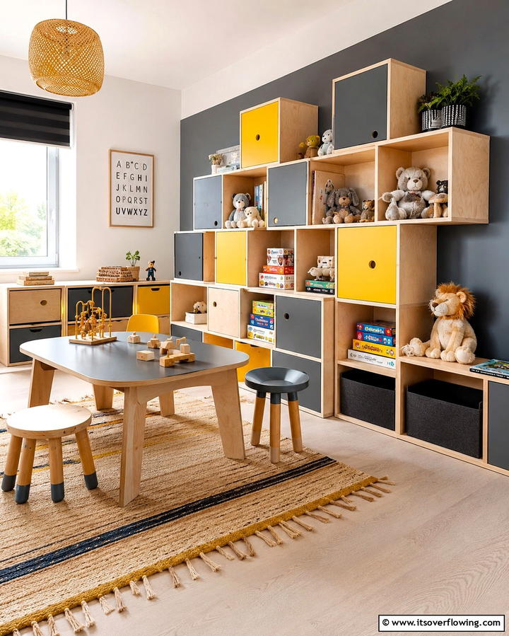 Stackable Storage Cubes - 25 Playroom Storage Ideas to Keep Your Kids’ Space Organized