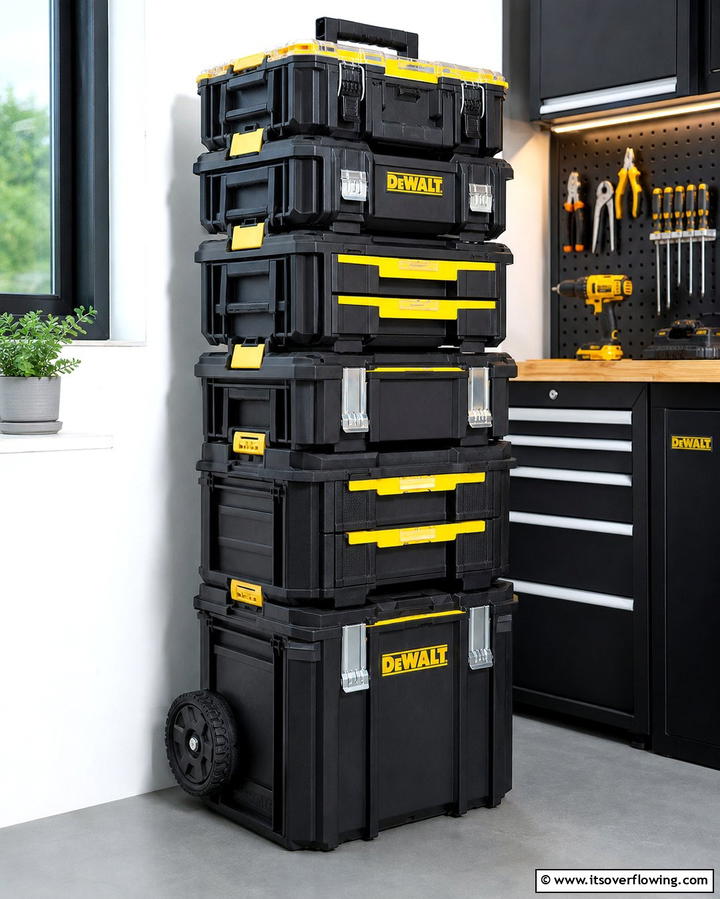Stackable Toolboxes - 25 Power Tool Storage Ideas for an Organized Workshop