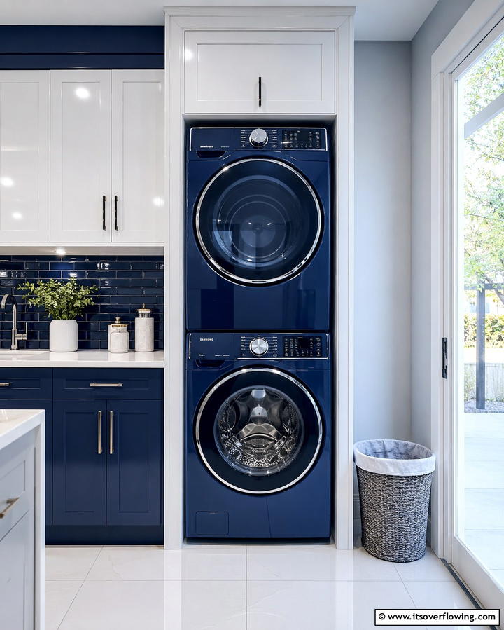 Stackable Washer and Dryer Units - 25 Small Utility Room Ideas for Efficient Homes