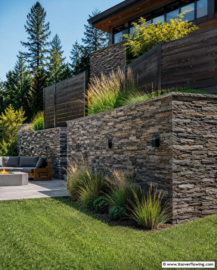 Stacked Stone Walls for a Textured Look - 25 Stone Exterior Home Ideas for a Timeless Look