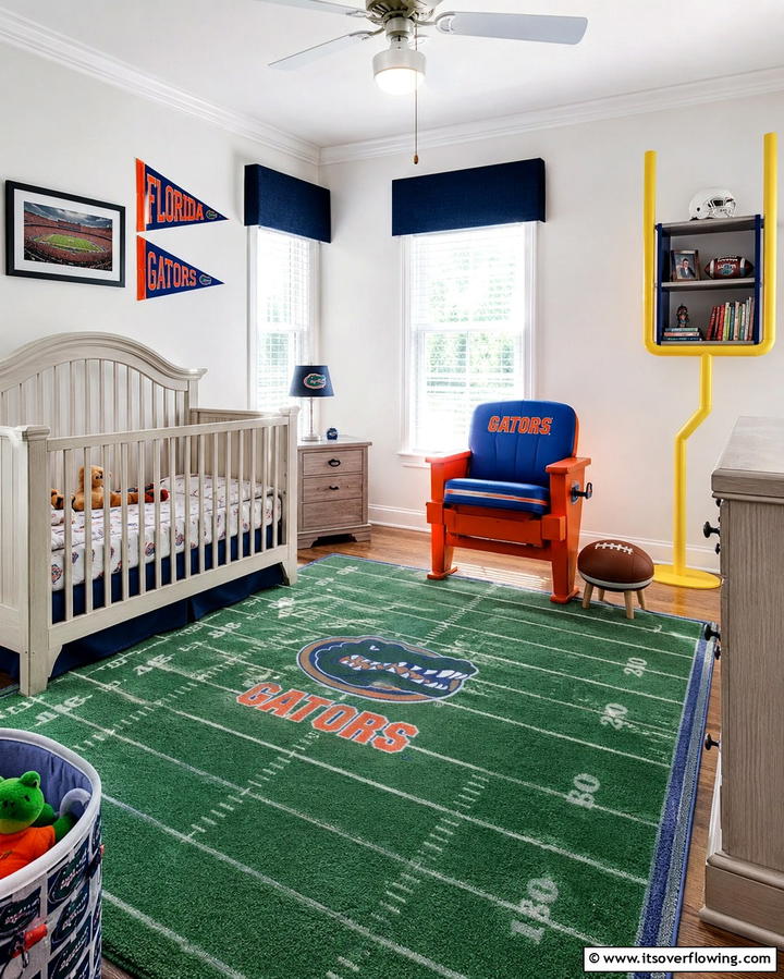 Stadium Seating Inspired Chair - 20 Sports Nursery Ideas for the Ultimate Fan Baby Room