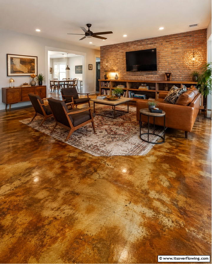 Stained Concrete Floors - 20 Types of Concrete Floor Finishes for Durability