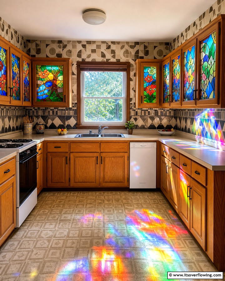 Stained Glass Accents - 25 1980s Kitchen Ideas for a Retro Revival