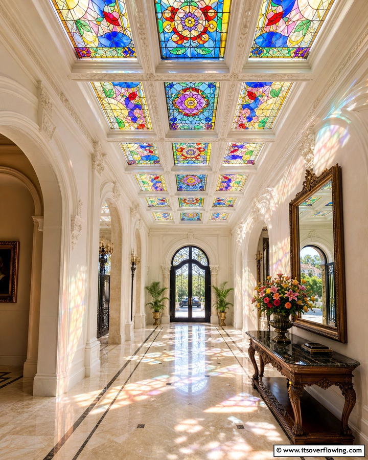 Stained Glass Coffered Ceiling - 25 Elegant Coffered Ceiling Ideas for Any Room