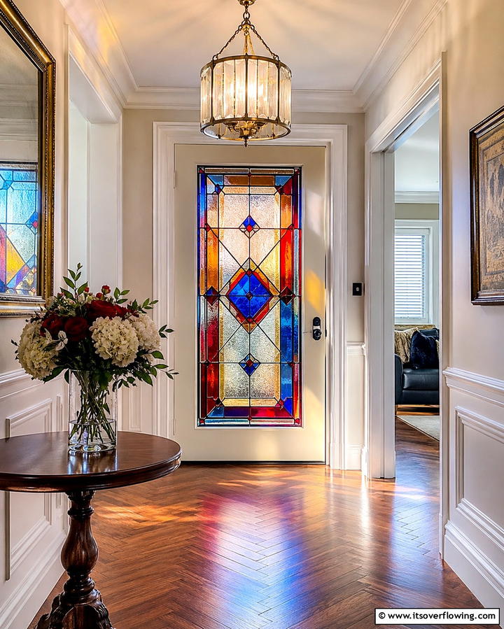 Stained Glass Effect - 25 Door Painting Ideas to Add Personality to Your Home