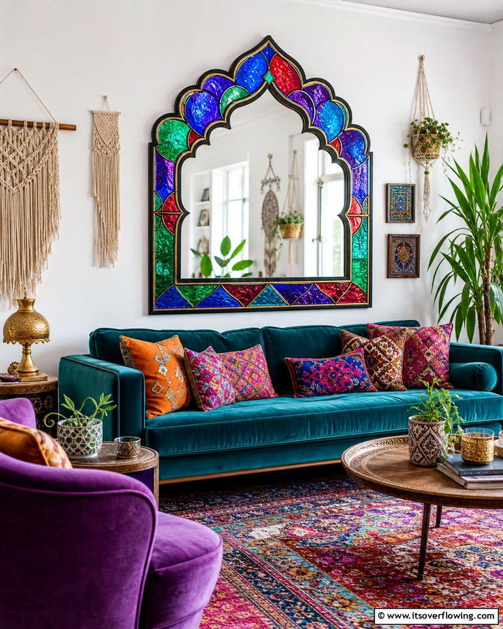 Stained Glass Effects - 20 Mirror Painting Ideas to Add Art to Your Walls