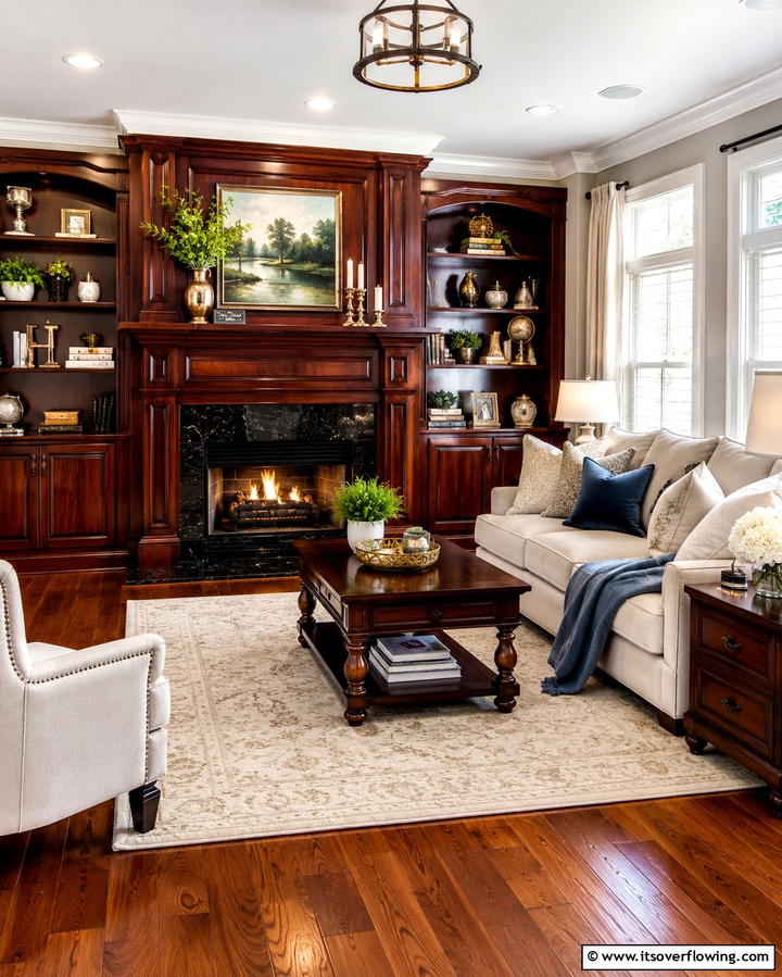 Stained Wood Mantel - 20 Wood Mantel Ideas for a Cozy and Stylish Fireplace