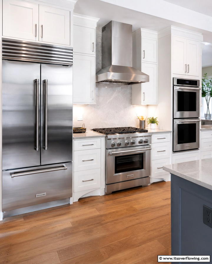 Stainless Steel Appliances - 25 Grey and White Kitchen Ideas for a Classic Look