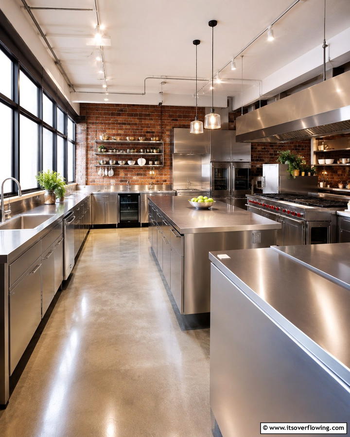 Stainless Steel Countertops for DurabilityOne - 25 Industrial Kitchen Ideas for a Modern Look