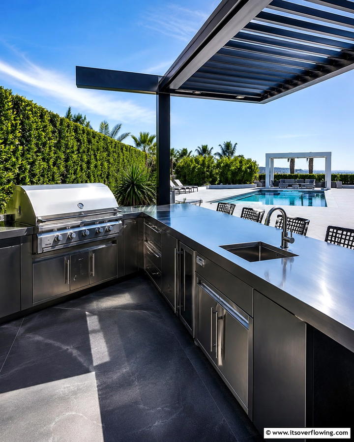 Stainless Steel Countertops for a Sleek LookExact - 25 Outdoor Countertop Ideas for Functional Spaces