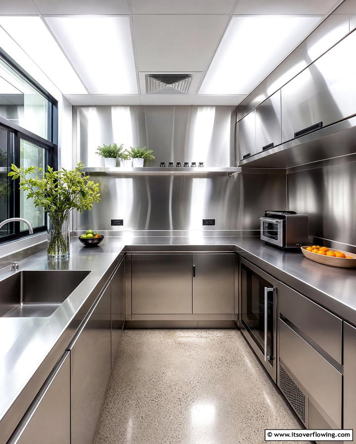 Stainless Steel Countertops - 25 Kitchen With Stainless Steel Appliances Ideas
