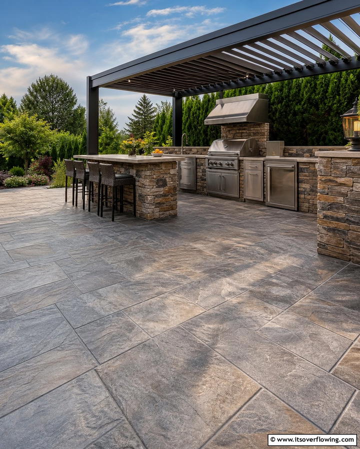 Stamped Concrete for Versatility - 25 Patio Flooring Ideas to Transform Your Outdoor Space