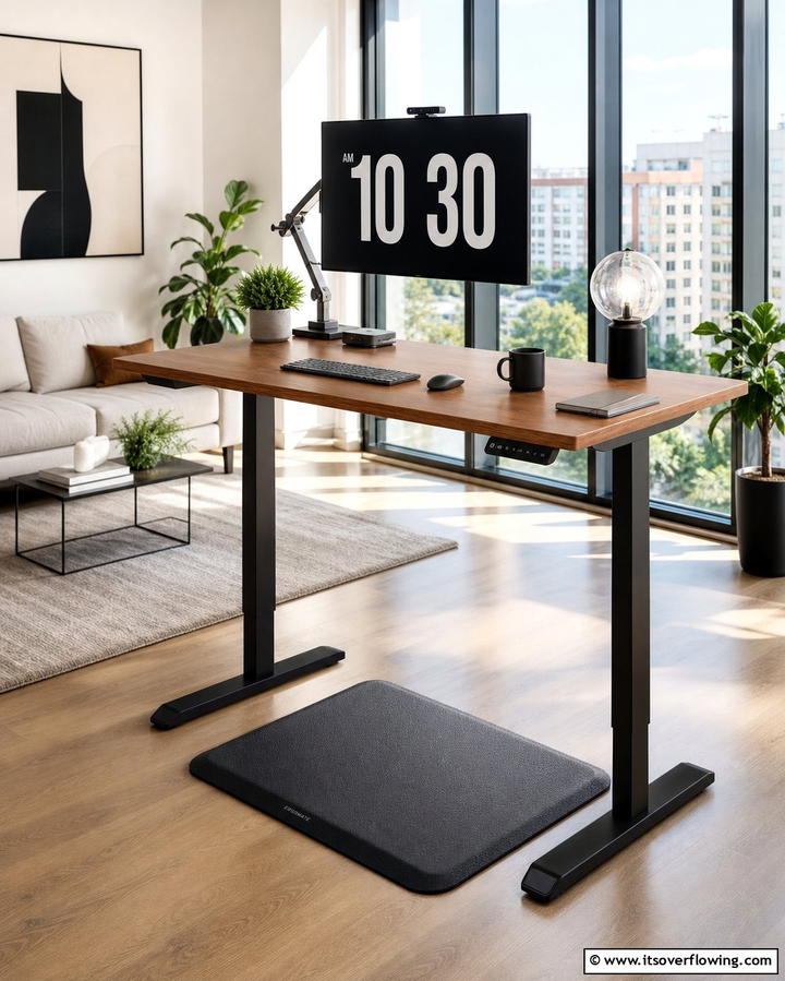 Standing Desk for Health Conscious Living - 25 Desk in Living Room Ideas for Functional Spaces