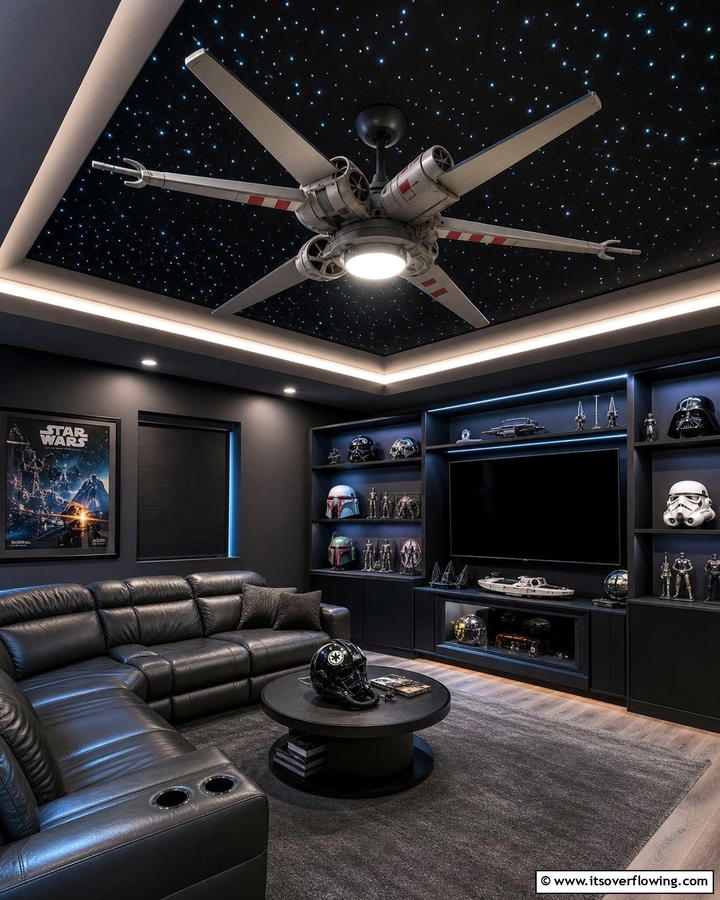 Star Wars Themed Ceiling Fans - 20 Star Wars Man Cave Ideas for Ultimate Fans