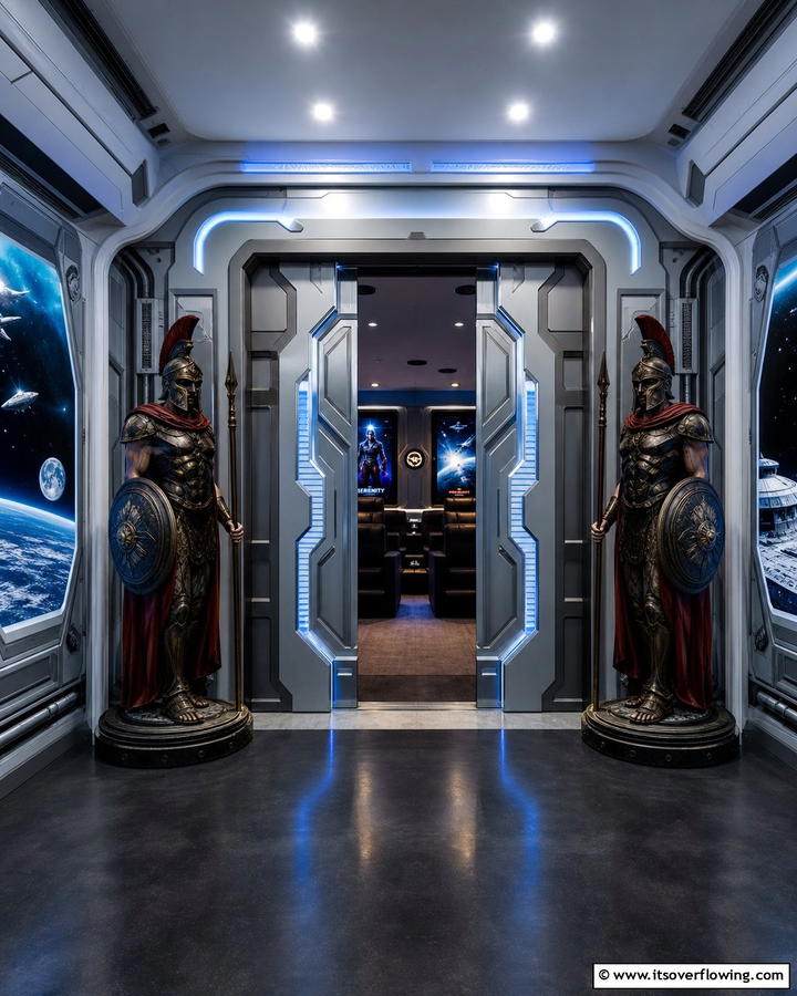 Star Wars Themed Doorway - 20 Star Wars Man Cave Ideas for Ultimate Fans
