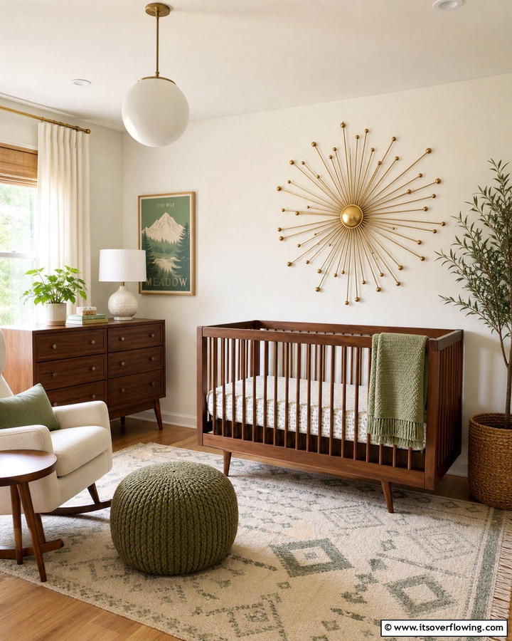 Starburst Wall Decor - 20 Mid-century Modern Nursery Ideas for Stylish Kids