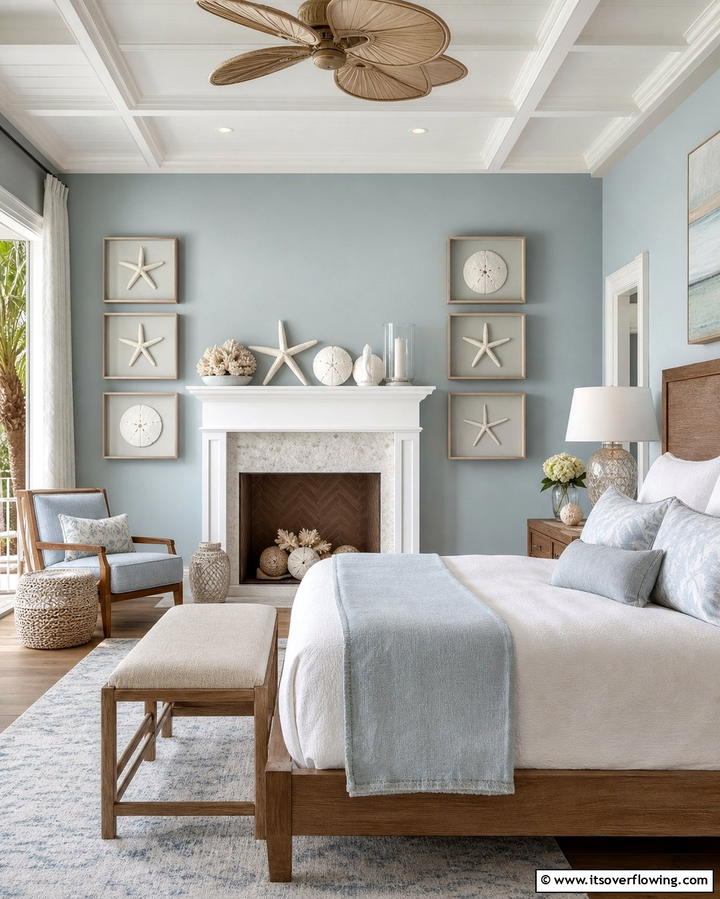 Starfish and Sand Dollar Displays - 25 Ocean-themed Bedroom Ideas for a Serene and Relaxing Space
