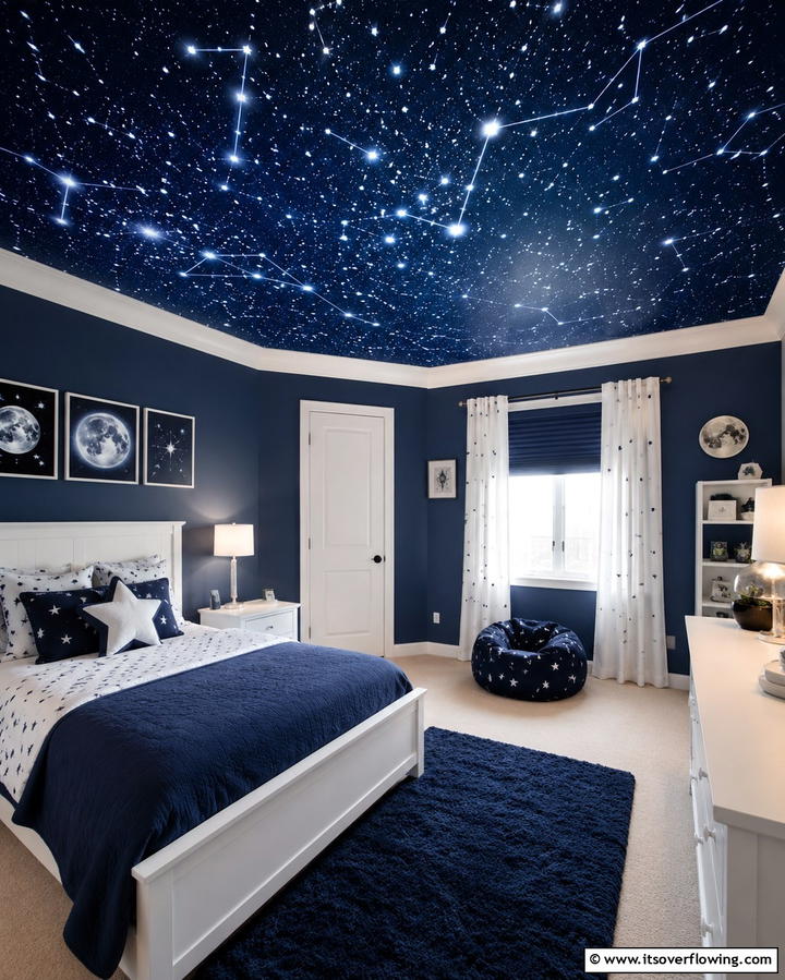 Starry Night Ceiling - 25 Princess Room Ideas to Create a Dreamy Space