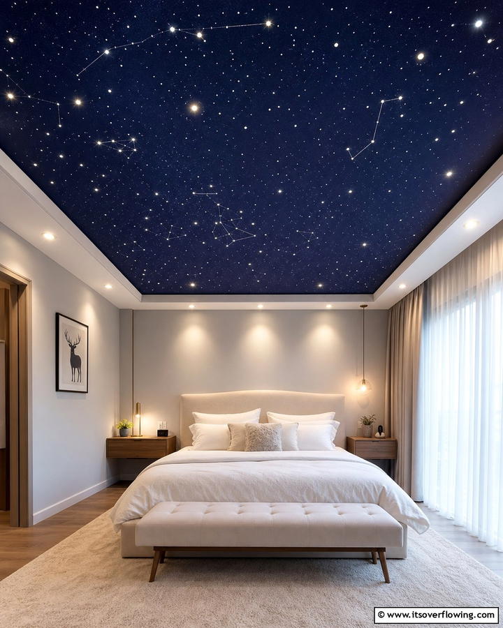 Starry Night Ceiling Wallpaper - 25 Ceiling Wallpaper Ideas to Elevate Your Space