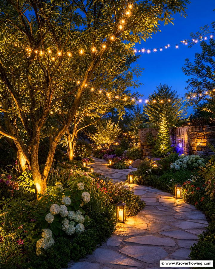 Starry Night Lighting - 21 Secret Garden Ideas to Create a Enchanting Outdoor Oasis