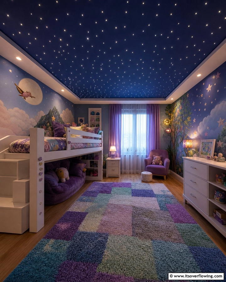 Starry Sky Pop Ceiling - 17 Pop Ceiling Design Ideas for Modern Interior Spaces