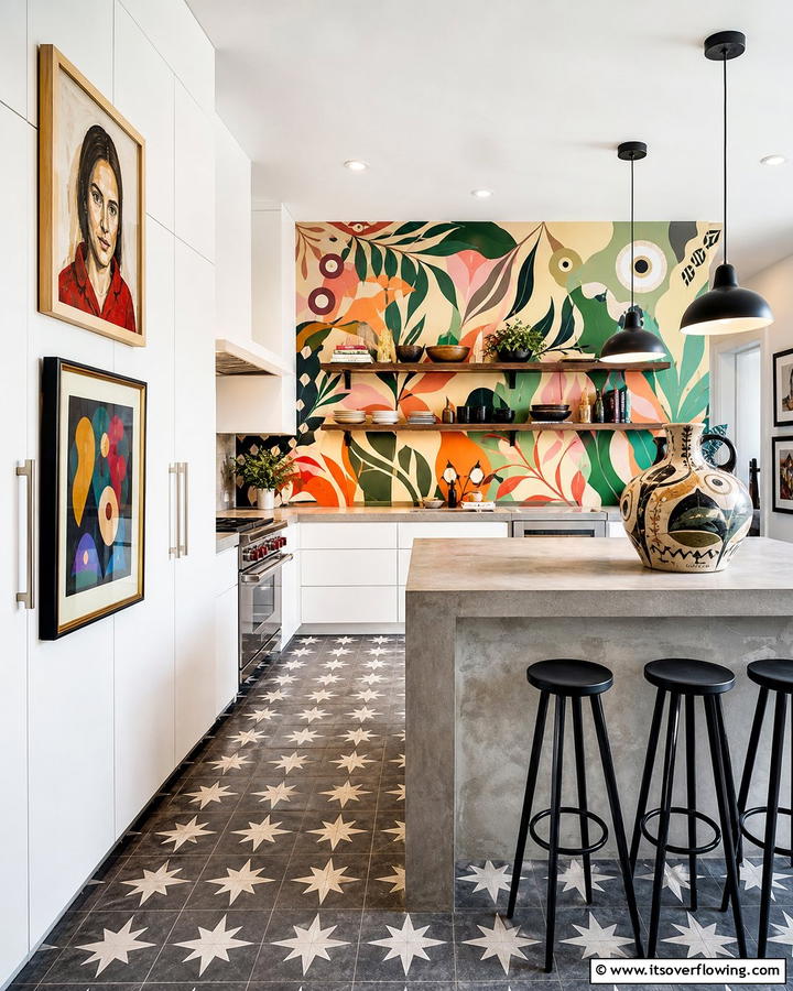 Statement Art Installations - 30 Eclectic Kitchen Ideas for Bold Design Lovers