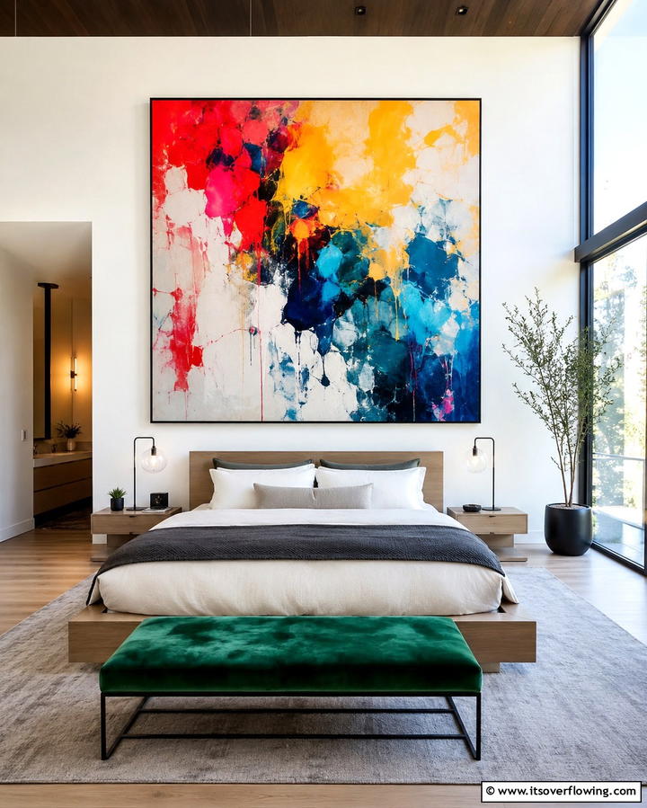 Statement Art Pieces - 25 Luxury Modern Bedroom Ideas for Ultimate Comfort