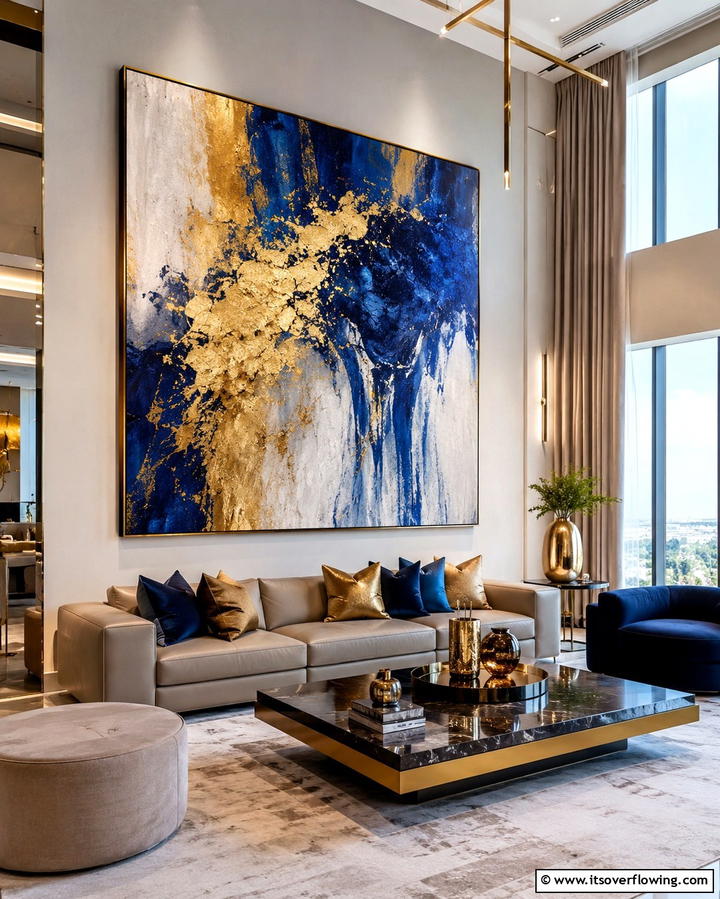 Statement Art Pieces - 30 Space-Saving Condo Living Room Ideas for Urban Dwellers