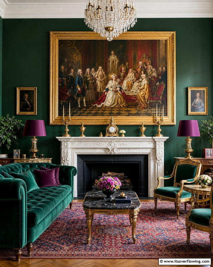 Statement Artwork - 20 Royal Living Room Design Ideas for an Elegant Space
