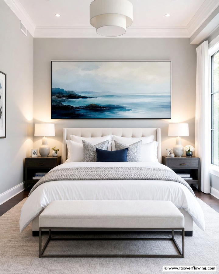 Statement Artwork for a Personal Touch - 17 Relaxing Bedroom Ideas for Serene Sleep Sanctuaries